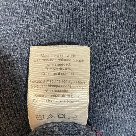 Levi Strauss Long Sleeve Thermal Shirt Mens Size XL Navy Blue - Picture 6 of 10